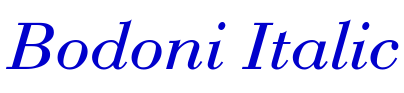Bodoni Italic フォント